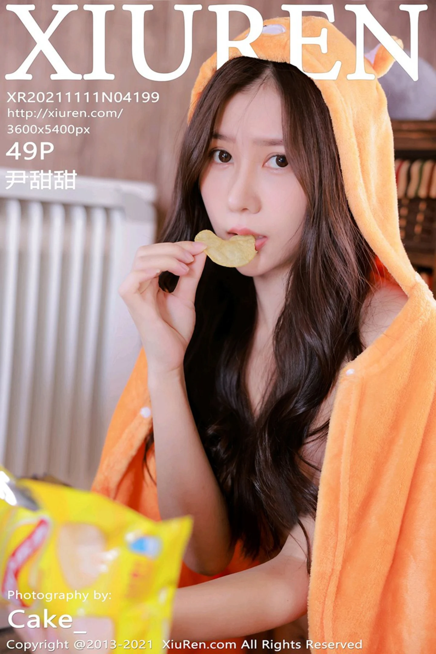 [XiuRen秀人网]No.4199_模特尹甜甜私房性感绒毛披风半脱露豪乳薯片遮点撩人诱惑写真49P-秀人网 - XiuRen.Space
